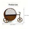 Decorative Bike Flower Pot with Aged-Look Finish, Wheel Base, Open Basket, and Iron Metal Frame for Garden Plant Displays