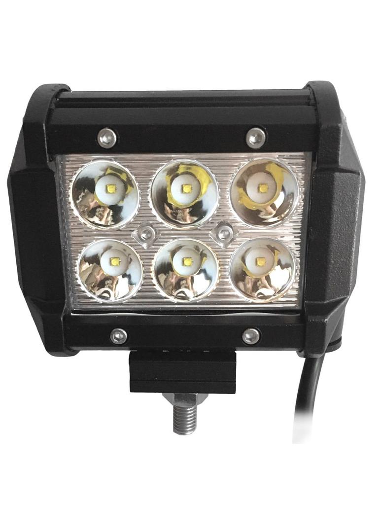 Kashimura LED Work Light, Mini Square, 6 Bulbs, 18W, 6 LEDs, White, 16W, 14400lm, 6000K, Noise Reduction, IP67, DC12/24V, NML-11
