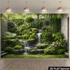 2D Zen Garden Waterfall Backdrop for Nature, Lifestyle & Greenery Photography