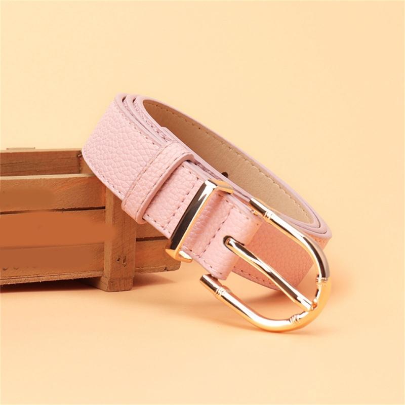Women's Fashion Belt Bamboo Clasp Design Sash Adjustable Faux Leather Waist Strap for Casual and Formal Outfits