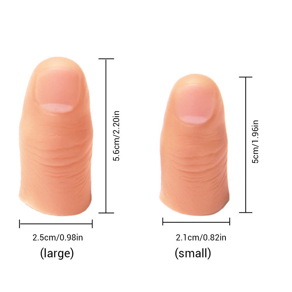 20 STÜCKE 2 Größen Falscher Daumen Weicher Daumenüberzug Finger Spielzeug Magischer Trick Requisiten