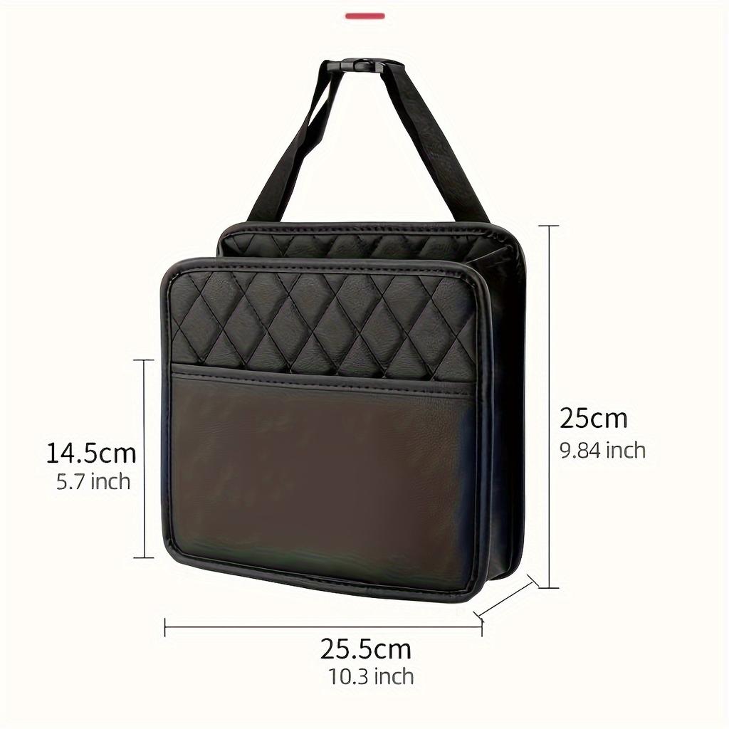 1Pc Multifunctional Car Seat Storage Bag Leather Storage Bag Garbage Bag Storage Bag Suitable for Most Car Models