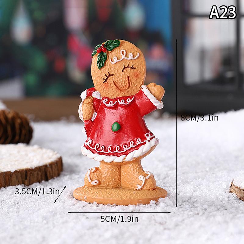 Christmas Series Craft Resin Animal Party Creative Mini Christma Tree Old Girl Kids Cute Gift Home Decoration Supplies Decor