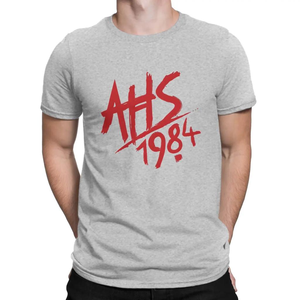 Estate Harajuku Logo AHS 1984 T-Shirt da Uomo Girocollo a Maniche Corte in Tessuto Umorismo Alta Qualità Regali di Compleanno