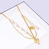 Love Pendant Women Choker Titanium Steel Punk Neck Chain Cool Pearl Heart Necklace  Summer