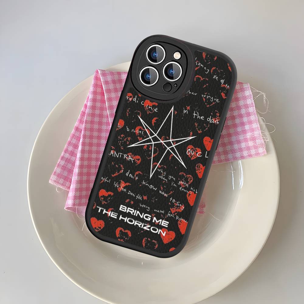 

B-Bring M-Me The B-BMTH H-Horizon Leather Phone Case For IPhone 16 15 14 13 12 11 Pro Max Plus Shockproof Cover 11 pro max