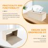 Tissue Box PU Leather Square Tissue Box Paper Box Container Napkin Holder Tissue Storage Box Home Table Decoration for Bathrooms