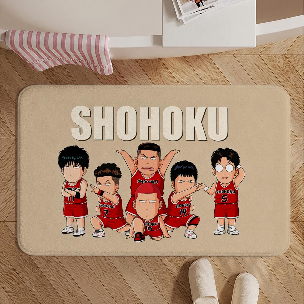 Anime-S-S-SLAM DU-NKS Floor Mat Soft Non-Slip Bath Mat, Bedside Carpet, Absorbent Doormat for Home
