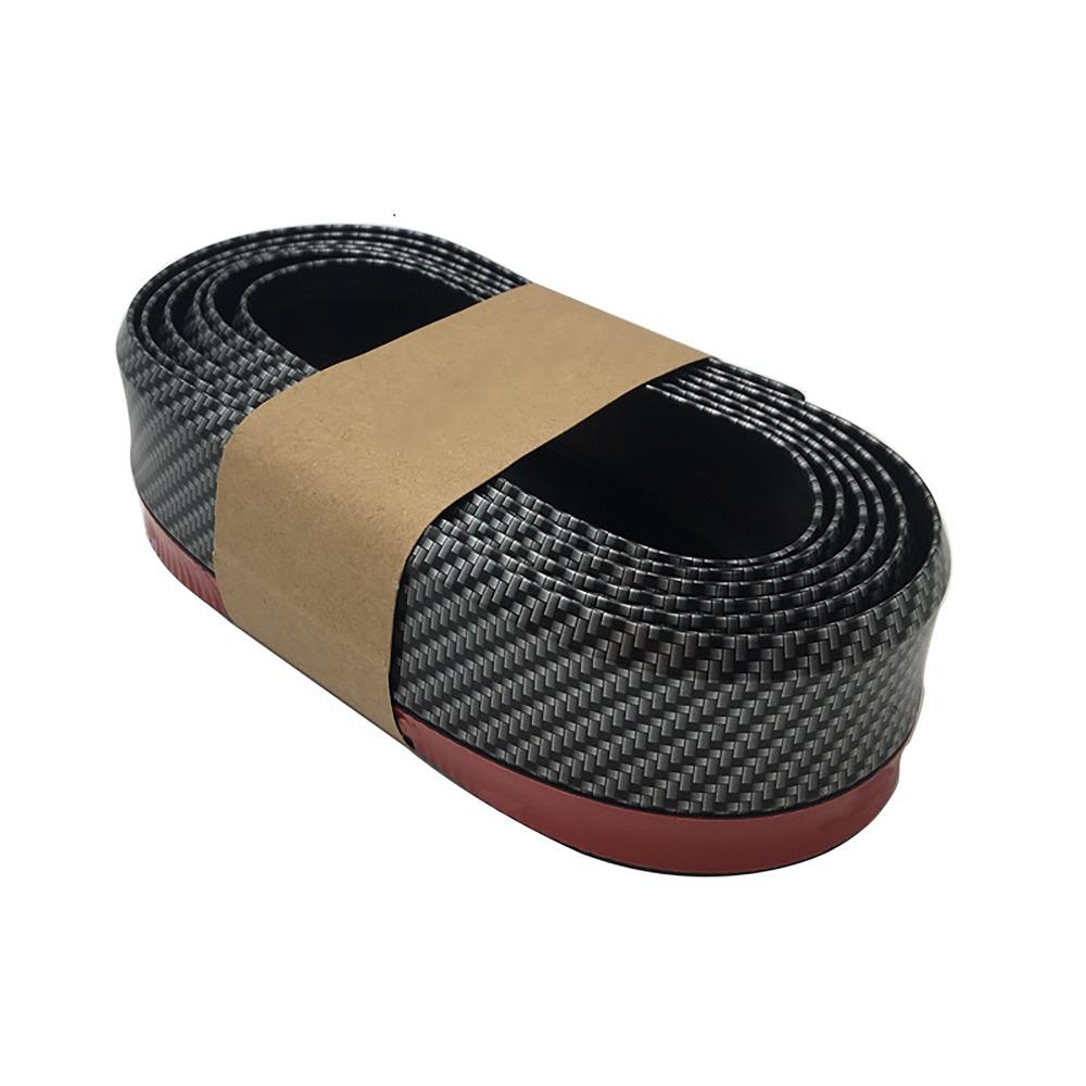 

2,5 м протектор бампера водонепроницаемый универсальный автомобильный передний бампер полоса углеродного волокна резина против царапин протектор для автомобильных аксессуаров чёрный