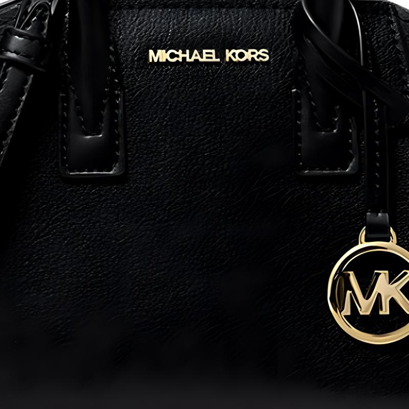 Michael Kors Avril Logo Charm Leather Crossbody Shoulder Bag Women Handbags Black 35F4G4VC0L-BLACK