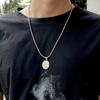 New Vintage Distressed Queen Head Necklace for Men Trendy Fashion Simple Versatile Popular Men's