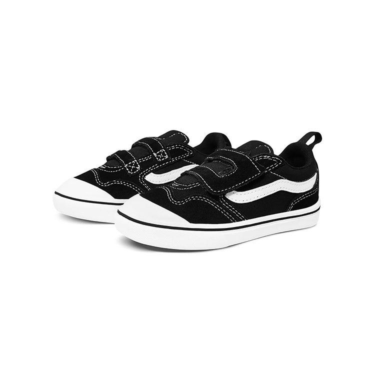 Vans Comfycush New Skool V Low top Toddler Shoes Black White Infant And Toddler VN0A4TZH6BT