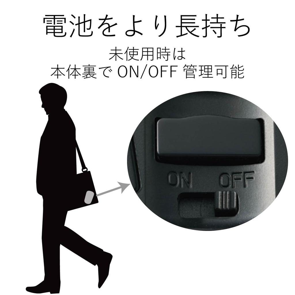 ELECOM Wireless Mouse (Receiver Included), Medium Size, Optical, Black, M-HC01DRBK