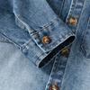 Boys Washed Denim Shirt Jacket Cotton Soft Casual Long Sleeve Spring Outerwear Fashion Clothing for Toddler and Kids