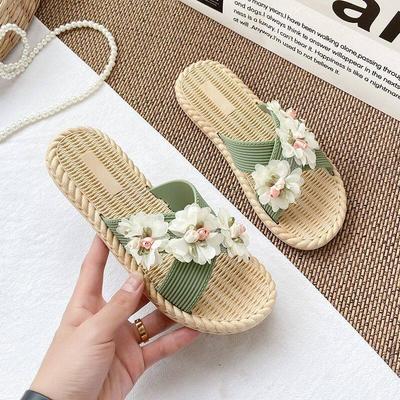 Women Lady Home Flower Slippers Autumn and Summer Classic Shoes