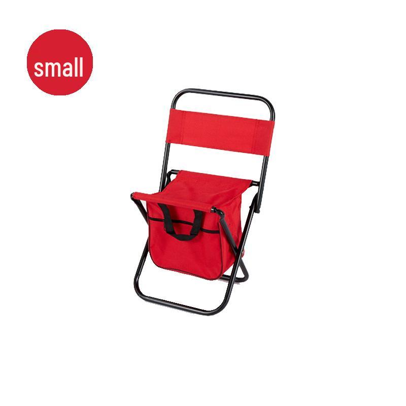 Portable Outdoor Folding Chair - Multifunctional Recliner & Handheld Stool with Printed Logo
