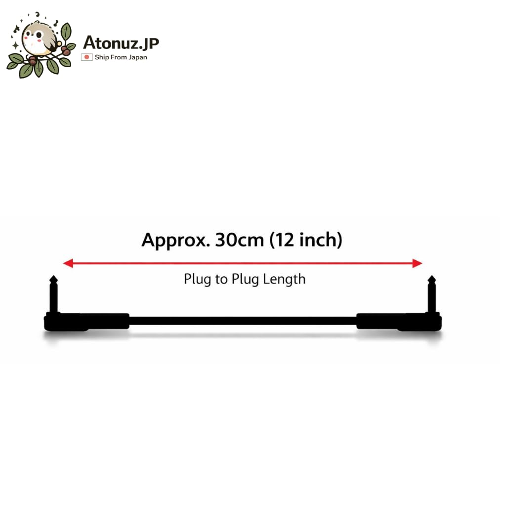 30cm Patch Cable, L-shaped, Pancake Plug, Low Profile, High Durability, Quantity Selectable (1 cable)