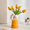 Painted Desktop Plants Pot Handmade Cat Claw Holder Cartoon Cat Claw Flower Vase  Pen Holder