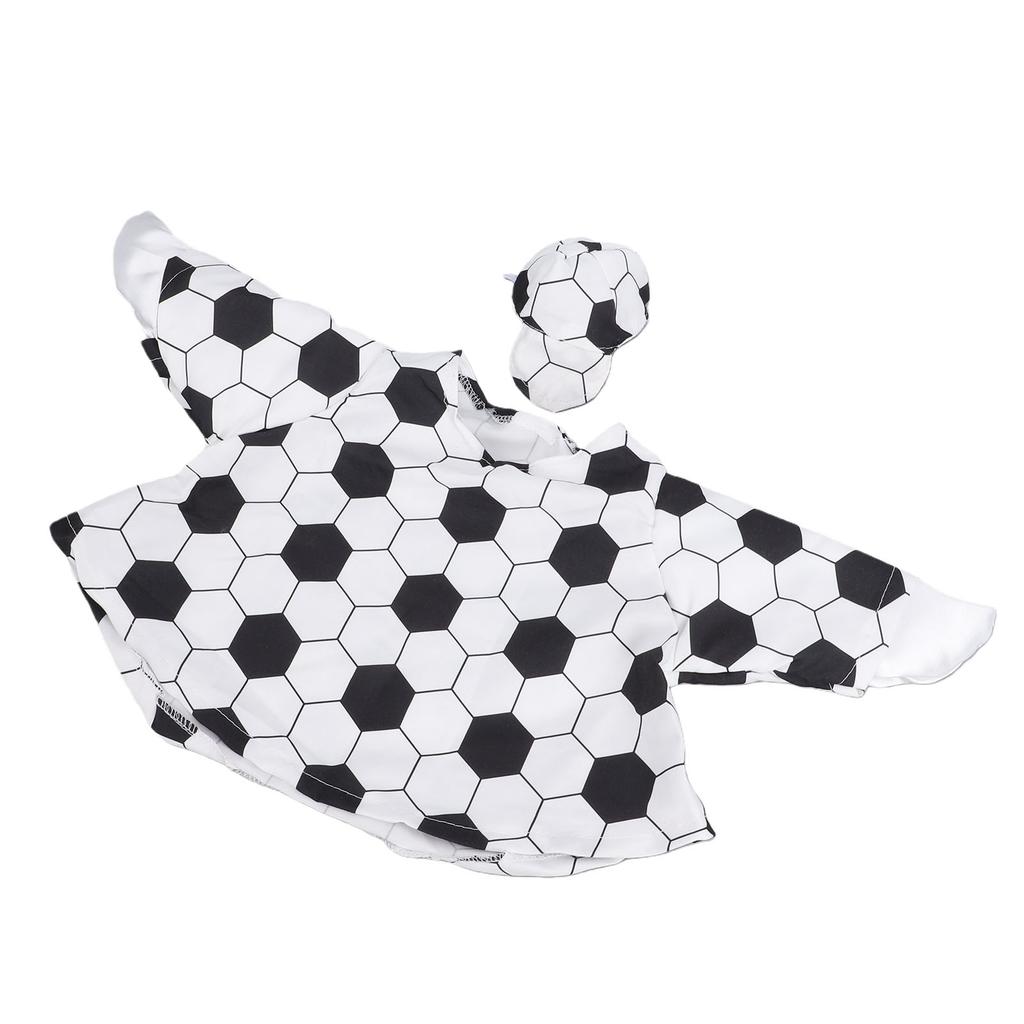 Fußball-Themen-Gans-Outfit 23 Zoll Niedliche Rasen-Garten-Gans-Kleidung Outdoor-Sport-Dekoration mit Kopftuch