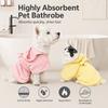 Quick Dry Pet Bathrobe Thickened Cat Bathrobe New Absorbent Pet Towel  Pet Grooming