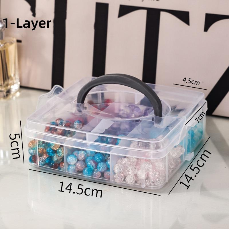 1/2/3/4 Tier Transparent Adjustable Stackable Compartment Slot Plastic Storage Box For Organizing Toys Jewelry Accessories