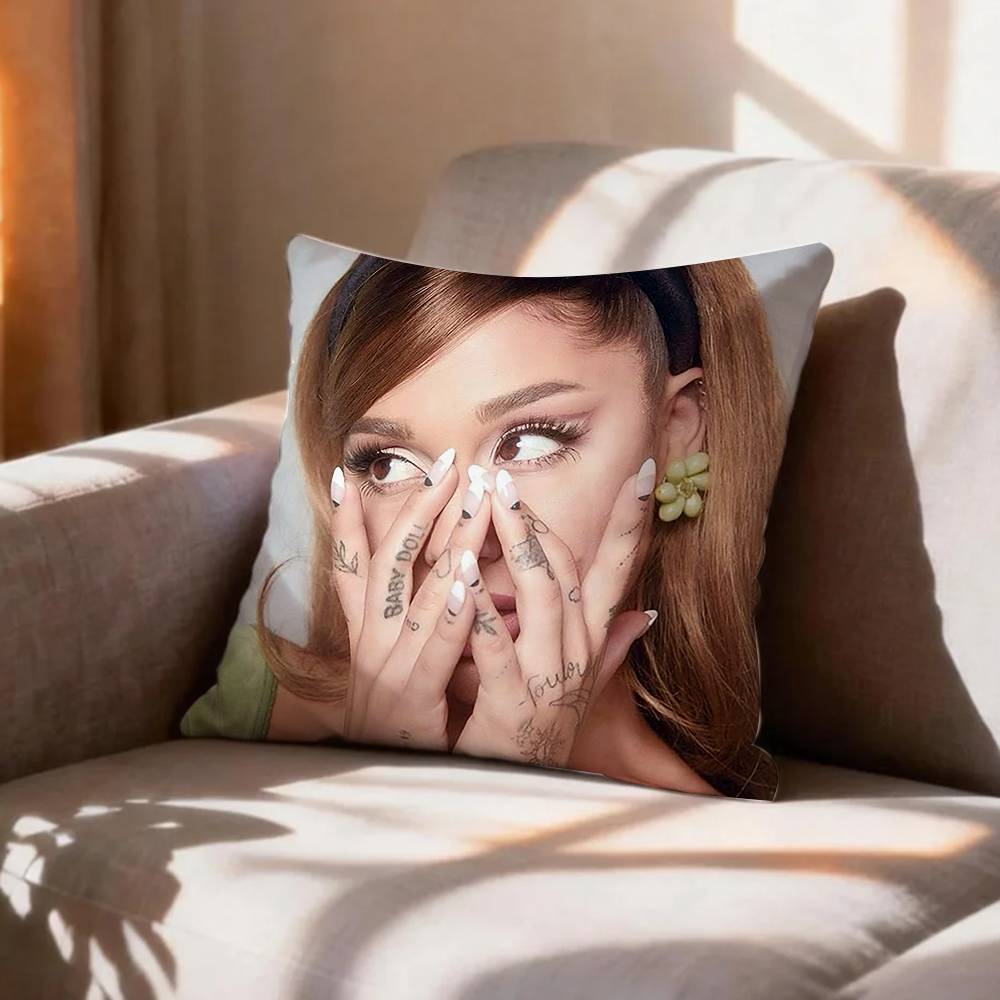 VVintage Retro AAriana Grande Pillow Case Pattern Printed Pillowcase For Living Room Sofa Cushion Cover