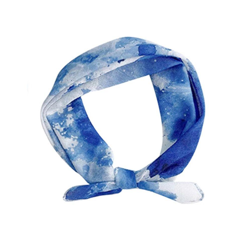 

Turban Triangle Bandana Countryside Style Square Scarf Retro Tie Dyed Hair Scarf Outdoor Square Scarf