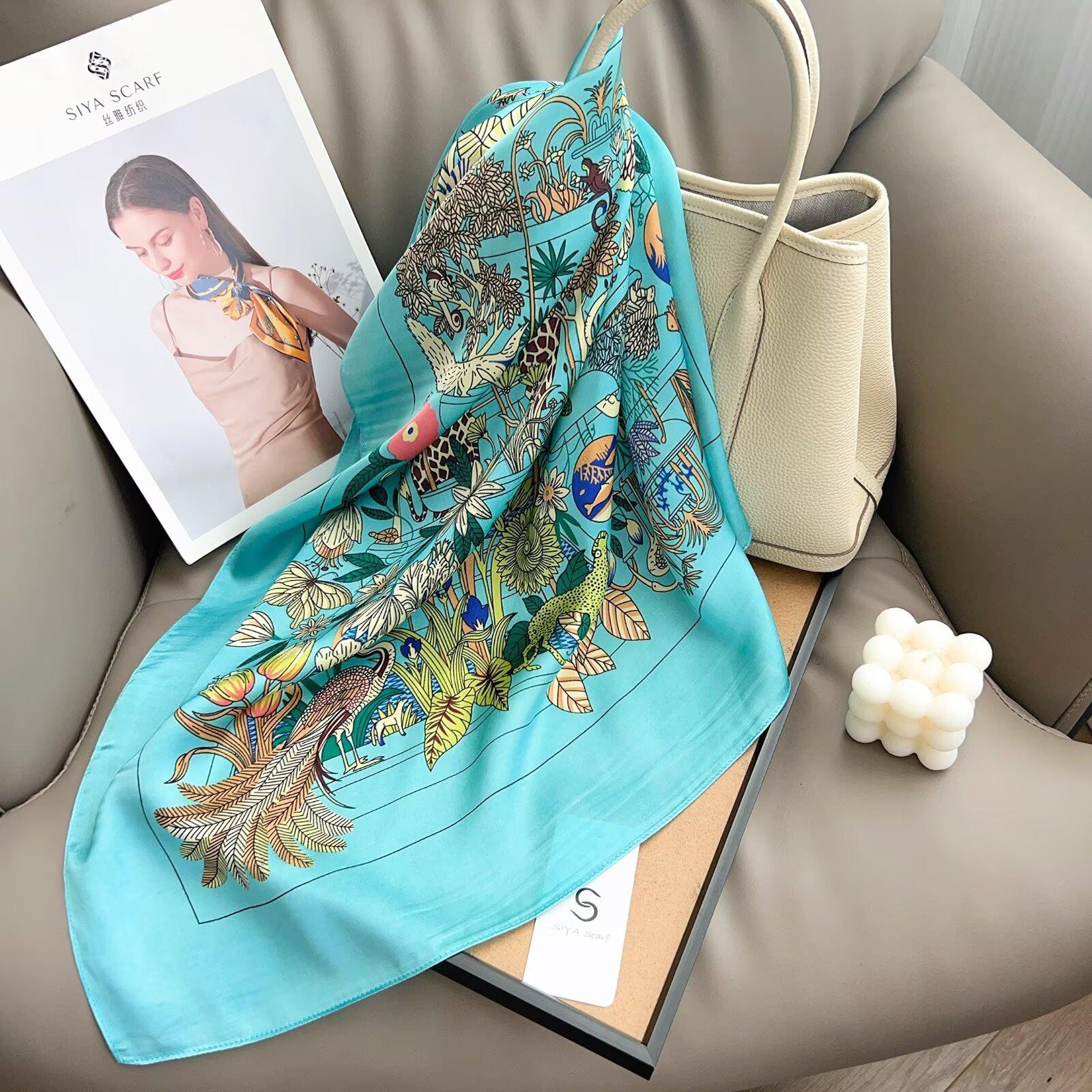 

1Pc70Cm Shawl Korean Version Temperament Multi-Functional Professional Scarf Spring New Versatile Small Square Scarf Scarf