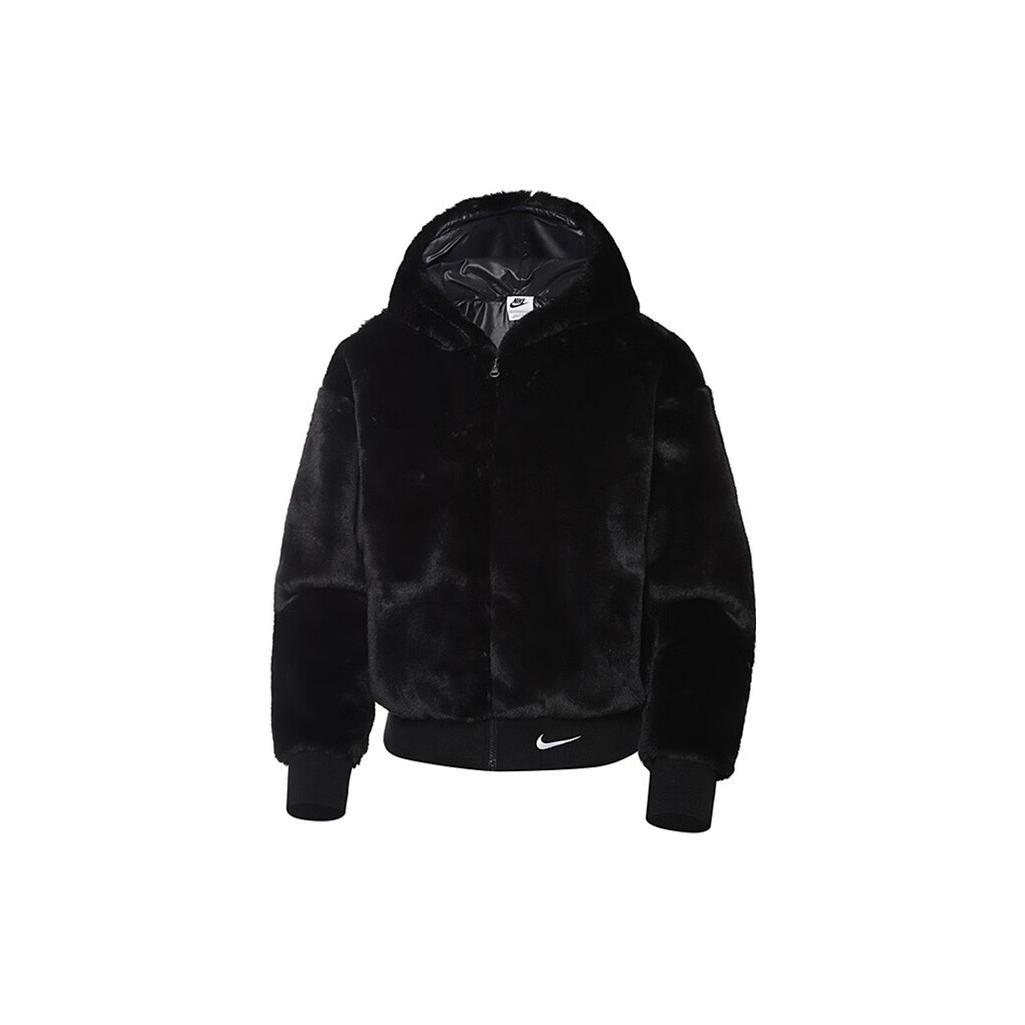 (WMNS) Nike Sportswear Essentials Faux Fur Jacket  Black  Women s DD5116-010 XL
