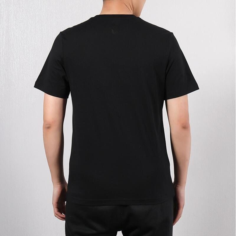 adidas T Shirts Men's Black Crew Neck Moderate Straight Fit DY8742
