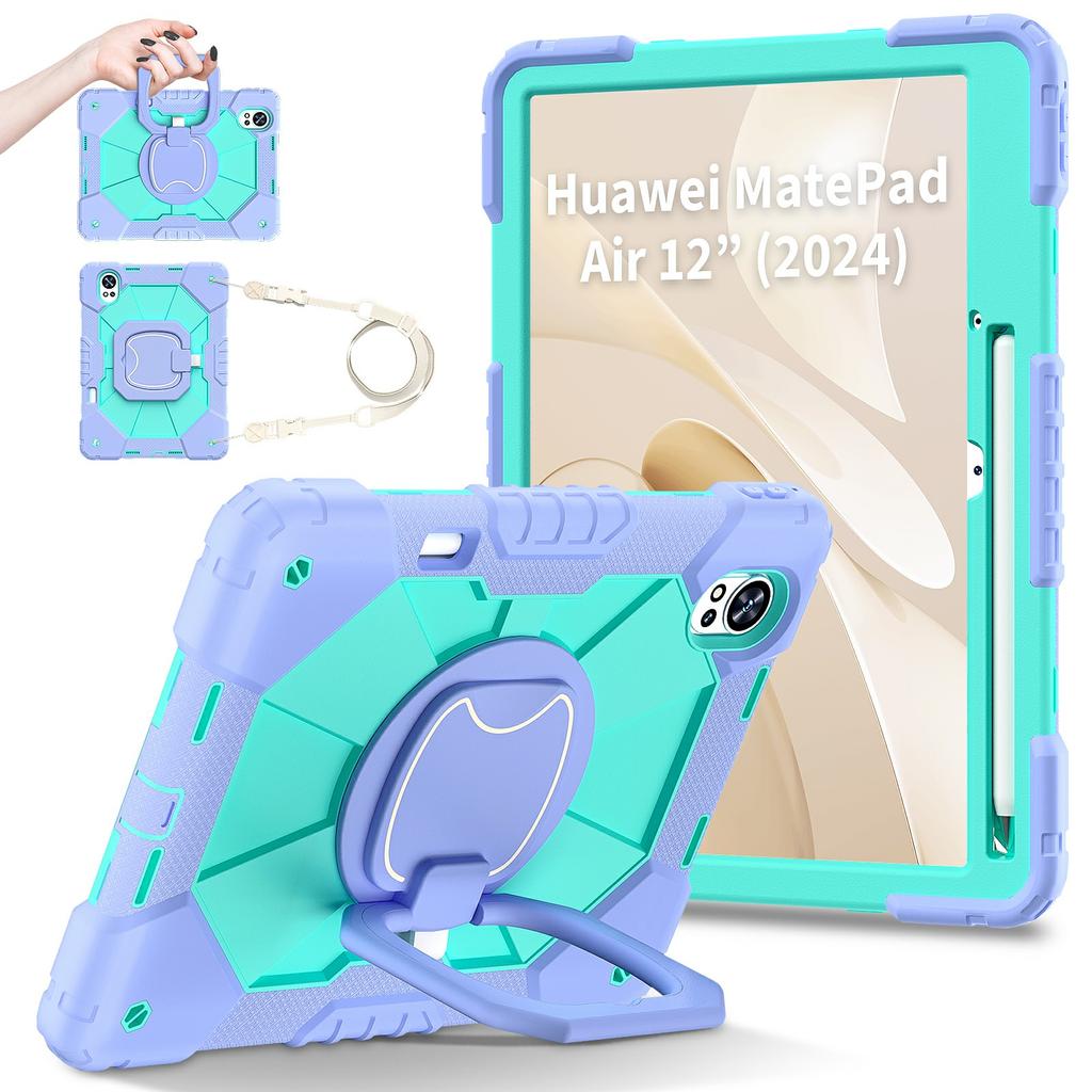 For Huawei MatePad Air (2024) Case Silicone+PC Kickstand Tablet Cover