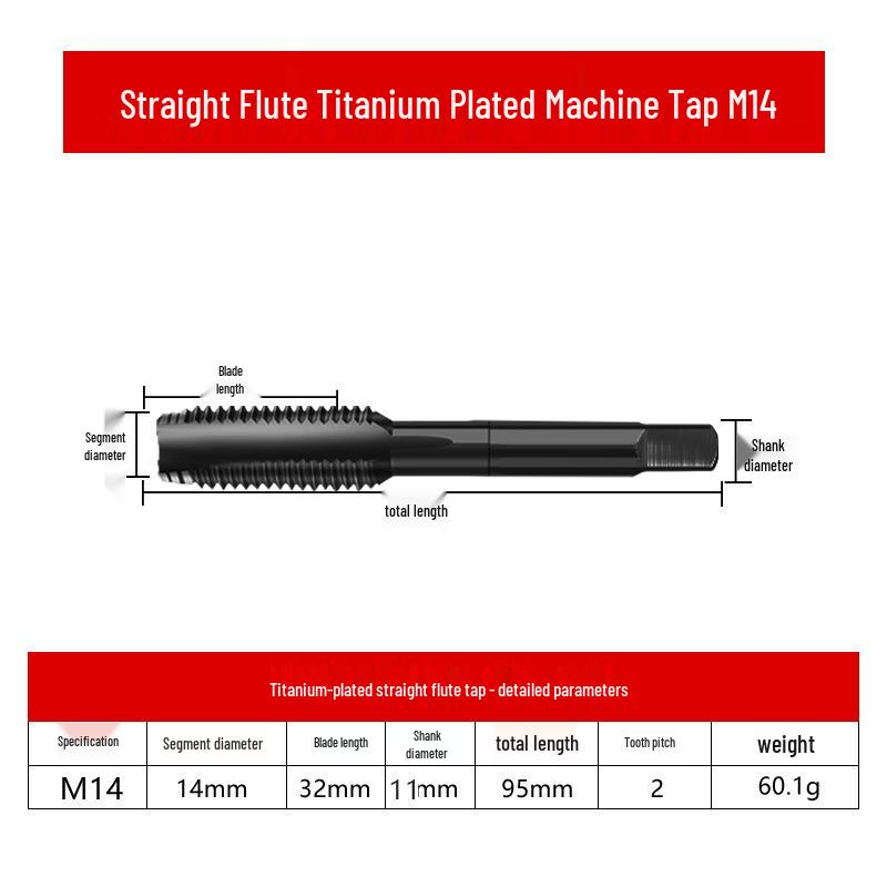 Stainless Steel Spiral Taper Tap Drill Bits with Cobalt-Nitriding, Sizes 4m-10m
