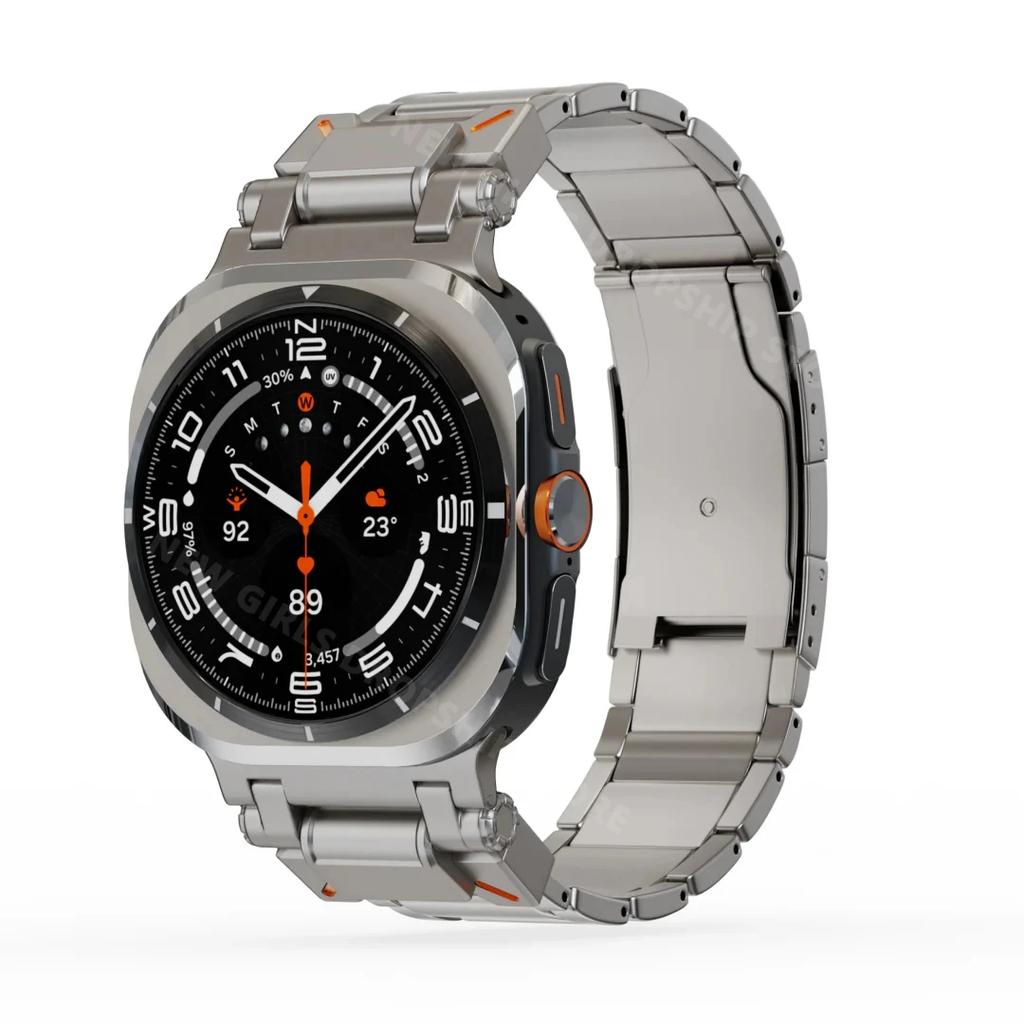Titanium Band for Samsung Galaxy Watch 8 44mm 40mm 8 Classic 46mm Luxury Strap Correa for GALAXY ULTRA 2025 2024 Mens Bracelet