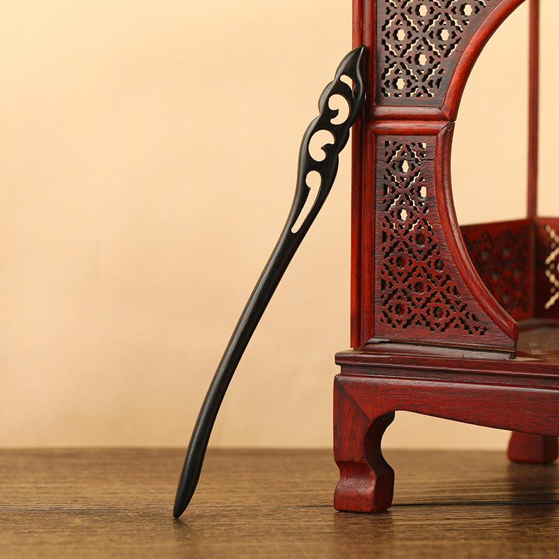 Ebony Hairpin, Ancient Hairpin, Simple Modern Disc Hairpin, Wooden Hairpin, Chinese Hanfu Cheongsam Headdress