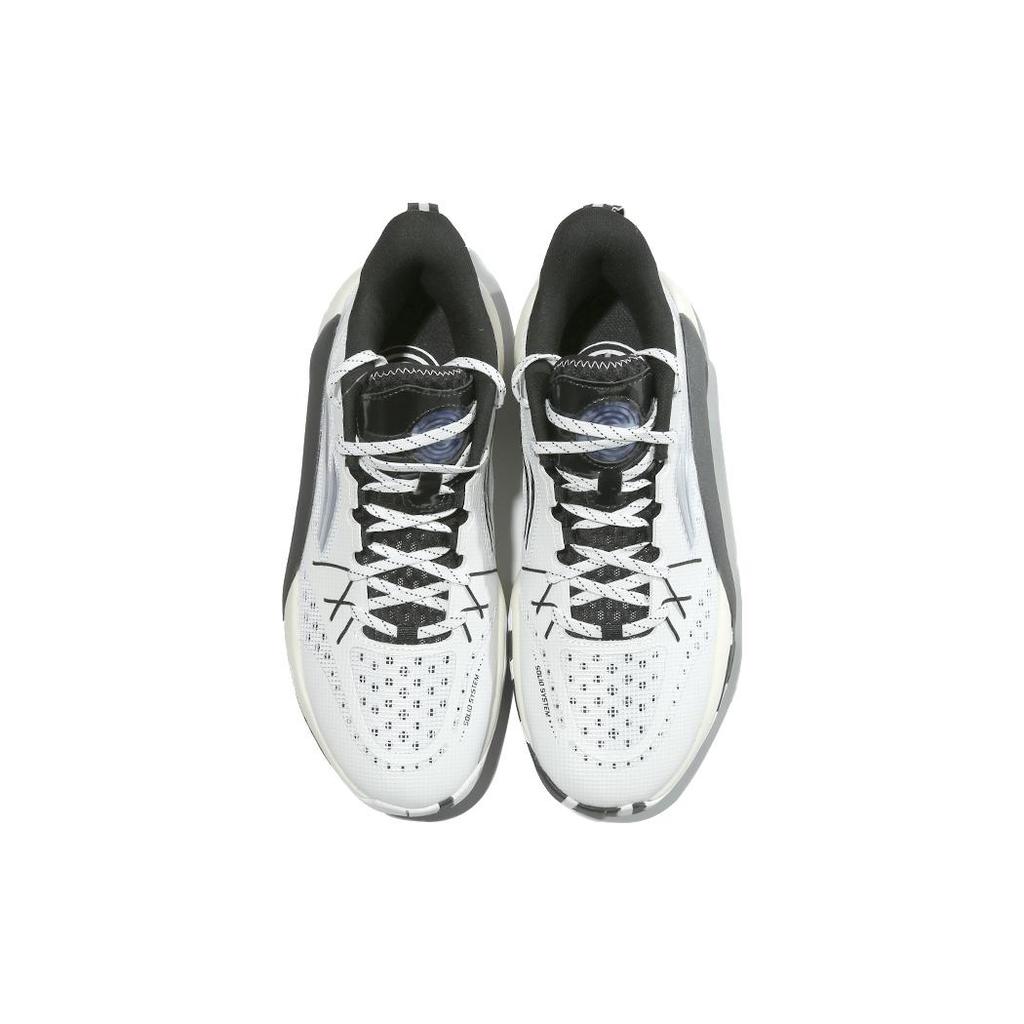 New LiNing Cushioning Wear Resistant Mid Top Basketball Shoes Men's Black ABPS047-1