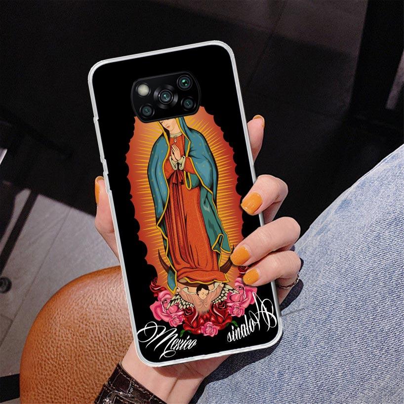 Virgin De Guadalupe Virgen Mary Phone Case For Xiaomi Poco X7 X6 X5 Pro F7 Ultra Redmi 15C 15 13C 13 12C 12 10 10A 10C 9 9A 9C 9