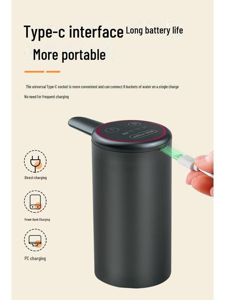 Wiederaufladbare elektrische Wasserpumpe: Kompakter Tischspender für Flaschenwasser mit automatischer Mengenausgabe