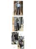 Women's Off-White High-Waisted Wool Wide-Leg Pants - Autumn/Winter 2025, Warm Slimming Floor-Length Casual Trousers