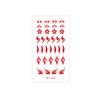 Waterproof Floral Forehead Tattoo Sticker for Women & Children - Ancient Costume Fairy Hanfu & Bride Red Stickers