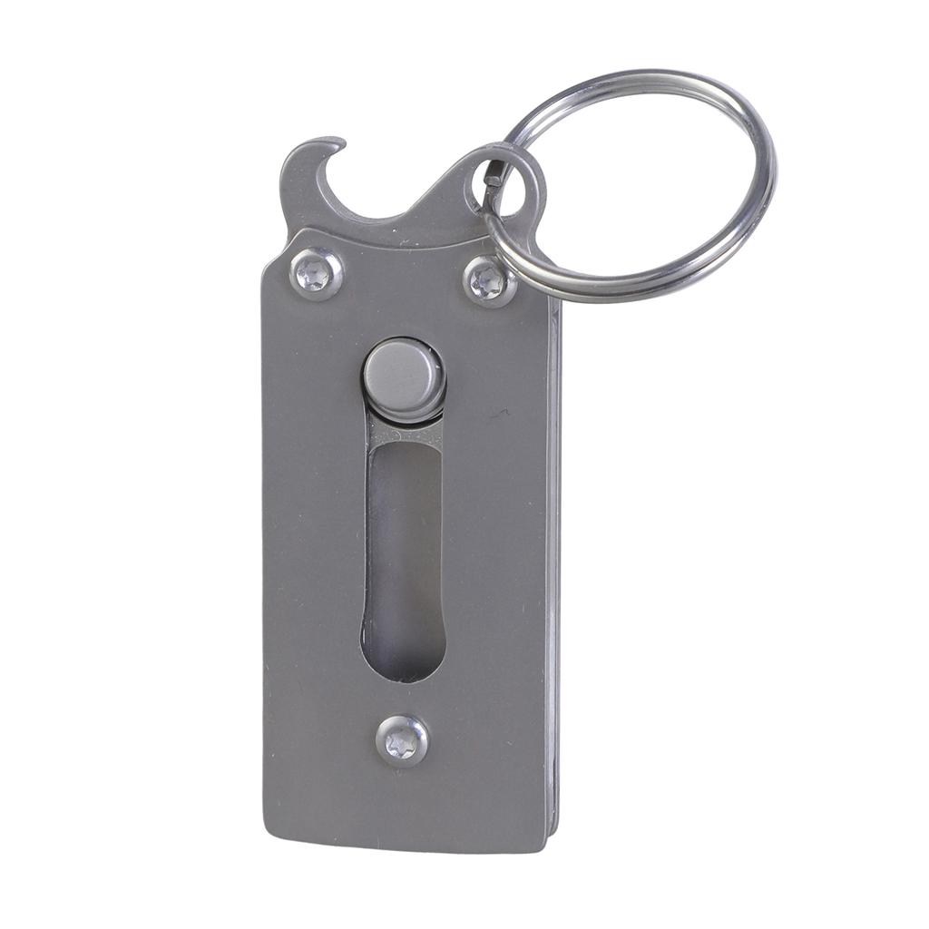 Praktyczny Multitool Kieszonkowy z Wysuwaną Obieraczką do Owoców i Otwieraczem do Butelek na Breloku Metalowe Akcesoria Kempingowe Outdoor