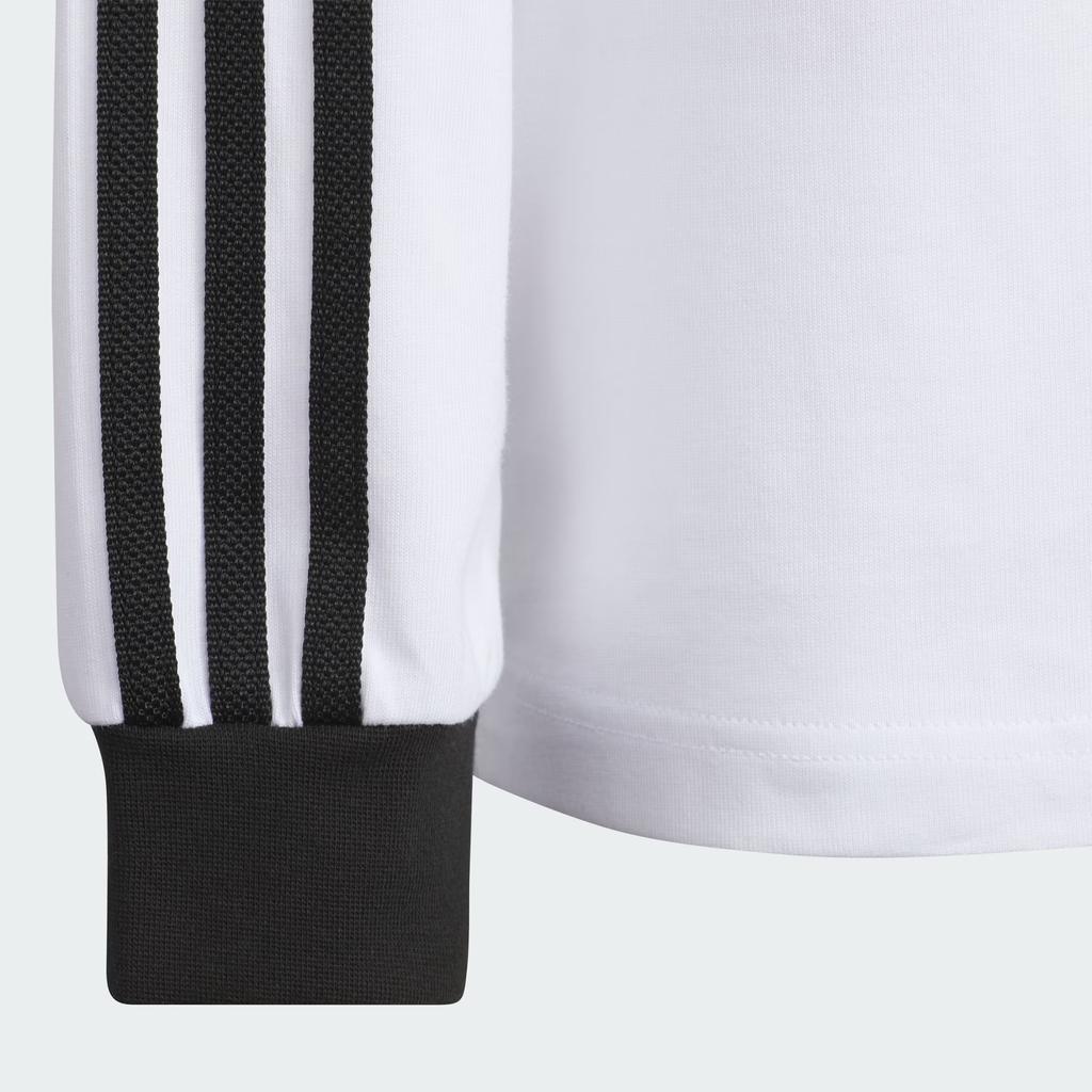 Adidas Originals T-Shirt With Brand Logo Three Stripes Sports Round Neck Long Sleeve Kids Tops HY2197