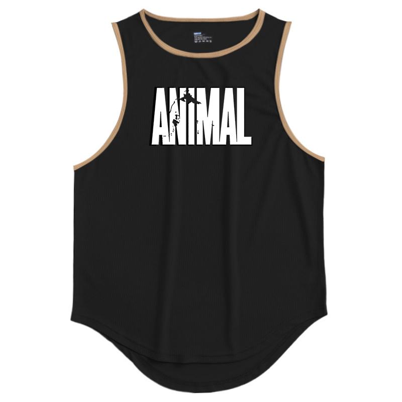 

Muscleguys Running Vests Mens Summer Gym Animal Tank Tops Fitness Clothing Quick-drying Loose Bodybuilding Basketball Sleeveless Shirts XXL чистый