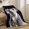 Cozy Koala on Black Blanket for all seasons blanket lunch break throw gift