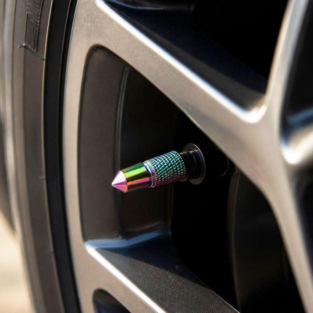 4pcs Leak Proof Dust Proof Anodized Tire Valve Caps  for Car SUV Truck