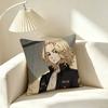 M-Manjiro Sano Tokyo Revengers  Pillow Case Square Double-Sided Sofa Cushion Cover Bedroom Bedside Pillow
