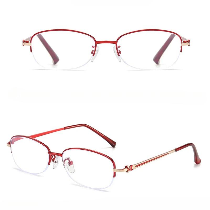 Men Reading Glasses Anti Blue Presbyopia Glasses Half Frame Farsightedness Business Óculos Anti Blue Light Glasses