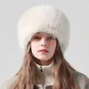 Chapeau mongol épais imitation fourrure de renard pour le printemps et l'automne, chapeau de mode coupe-vent et chaud pour femmes avec protection des oreilles