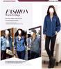 2025 Korean Style Slim Denim Shirt for Women - Spring/Autumn Long Sleeve, Solid Color, Thin, Petite, Casual & Sun-Protective