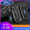 Autoaufkleber Ford Neu 2025 Heißes Auto Klapp-Falt-Schlüsselanhänger-Hülle Für Ford Focus 2 3 Ecosport C-Max S-Max Fusion Ka Mondeo Kuga Gala