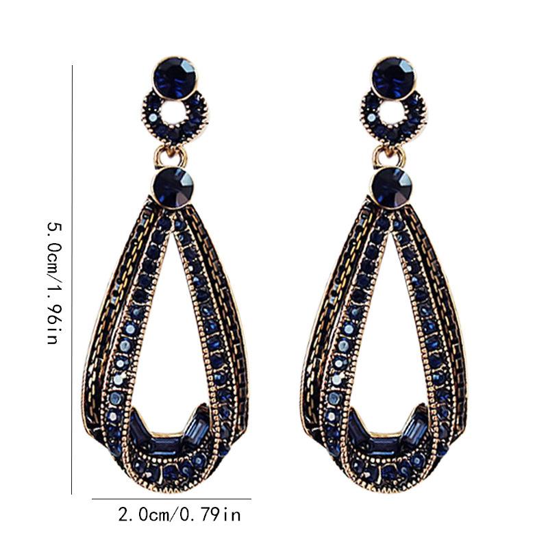 Exaggerated Retro Big Waterdrop Earrings Personality Ear Jewelry For Women Party Favors